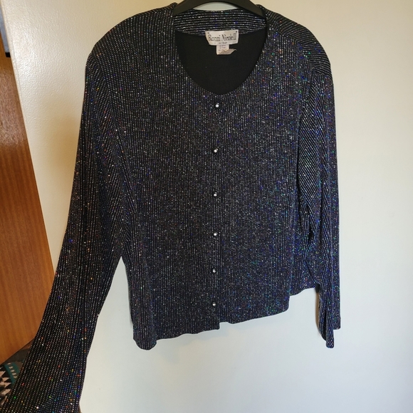 Vintage Ronni Nicole Glitter Cardigan Jacket - Picture 8 of 9